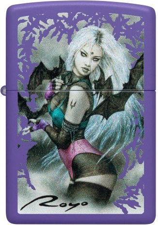 Zippo Luis Royo Αντιανεμικός Αναπτήρας Φλόγας σε Μωβ χρώμα
