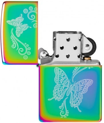 Zippo Butterfly Windproof Lighter Flame Multicolour