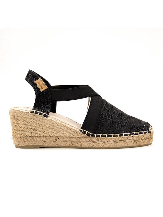 Toni Pons Triton Women's Platform Espadrilles Black