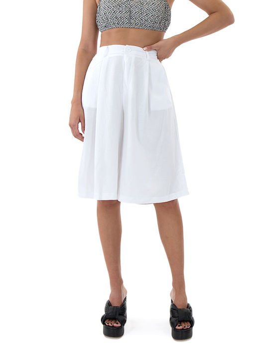 Baker's Dozen Women's Bermuda Shorts Linen White