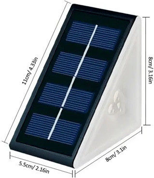 Set 2 Solar-LED-Lampen UBX Treppen-Dämmerungssensor IP67 0,3 W 8x8x5,5 cm Schwarz