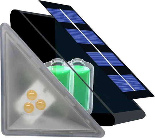 Set 2 Solar-LED-Lampen UBX Treppen-Dämmerungssensor IP67 0,3 W 8x8x5,5 cm Schwarz