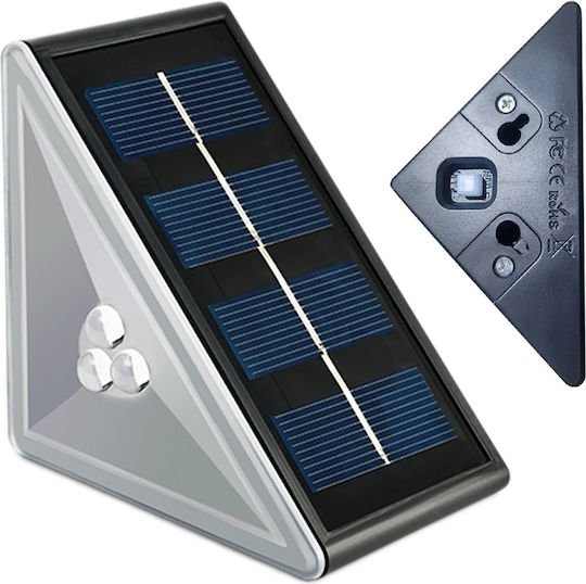Set 2 Solar-LED-Lampen UBX Treppen-Dämmerungssensor IP67 0,3 W 8x8x5,5 cm Schwarz