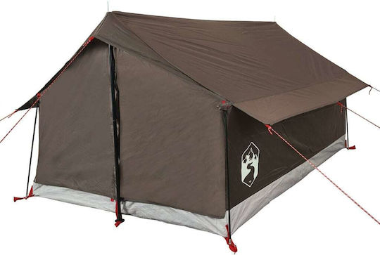 vidaXL Campingzelt Hütte Braun für 2 Personen 200x124x98cm