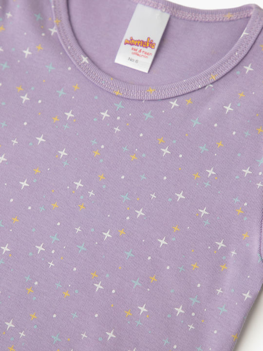 Minerva Magical Lilac Kids' Undershirt Short-sleeved Lilac