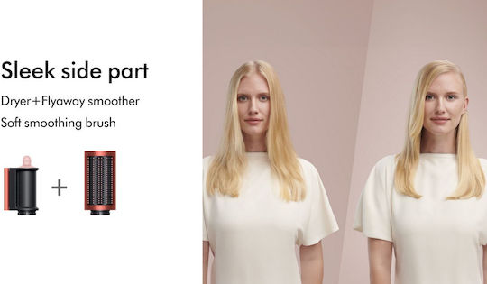 Dyson HS05 Airwrap Complete Long Volumise Elektrische Haarbürste mit Luft für Haarglättung und Locken 1300W Erdbeer-Bronze/Blush-Rosa