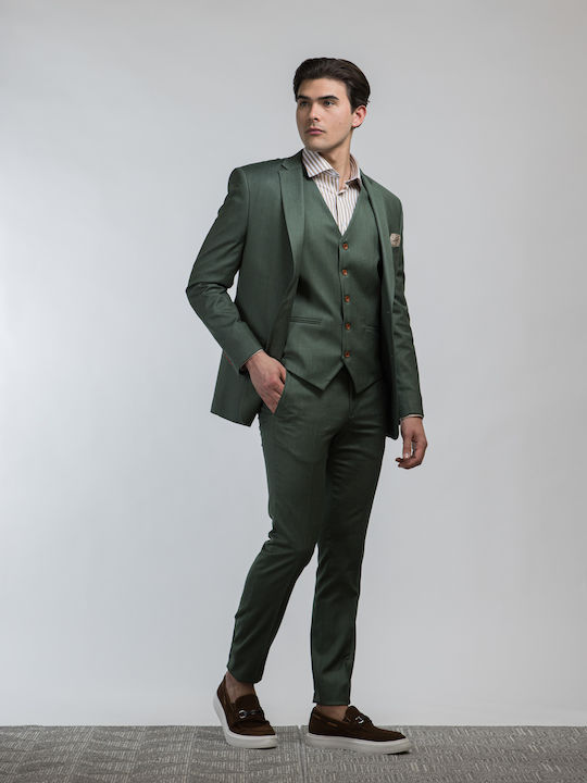 Massimo Veneziani Men's Suit Slim Fit Green