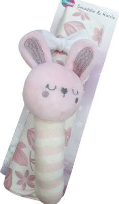 Geschenkset Decke 76x100cm Rassel Rosa Hase Träume 31602500008