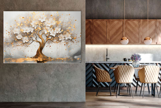 Canvas Wall Painting Living Room Golden Tree of Happiness 60x90