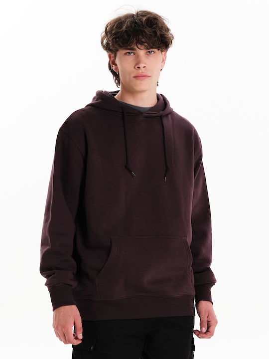 Burgundy Hoodie Sweatshirt