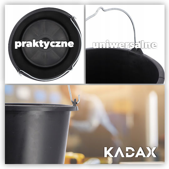 Kadax Construction Bucket Handle Plastic Round 5l