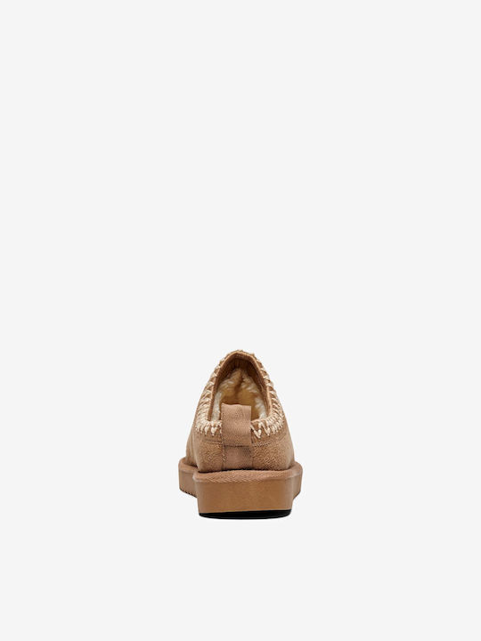 Mules mit Hoch Absatz in Tabac Braun Farbe
