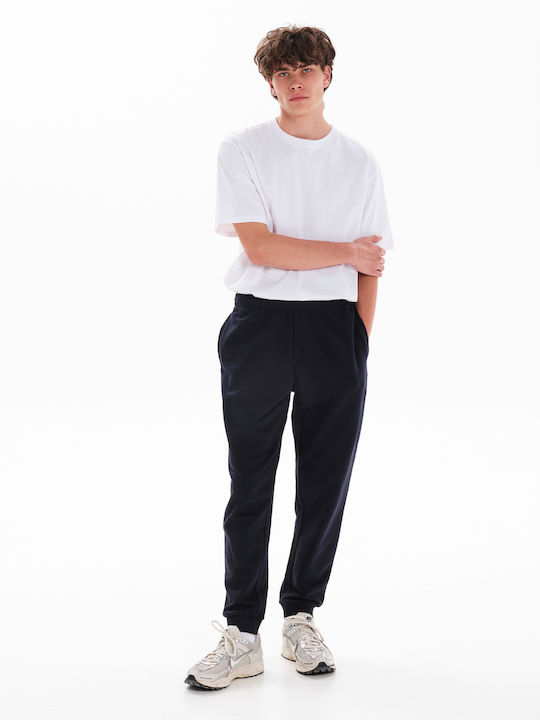 Sweatpants with Elastic Navy Blue
