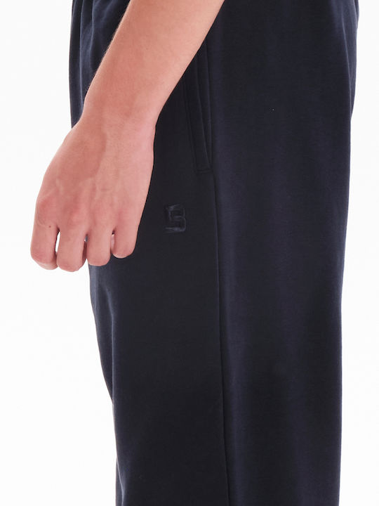 Sweatpants with Elastic Navy Blue