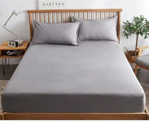 Cearșaf King Size cu Elastic 180x200+20cm. Gri