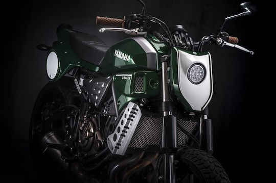 Moto Discovery Μπροστά Μάσκα Τιμονιού Μοτοσυκλέτας Enduro για BMW Racer για Yamaha XSR 700 Μαύρο