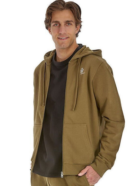 Admiral Men's Sweatshirt Jacket with Hood Leaf Clover