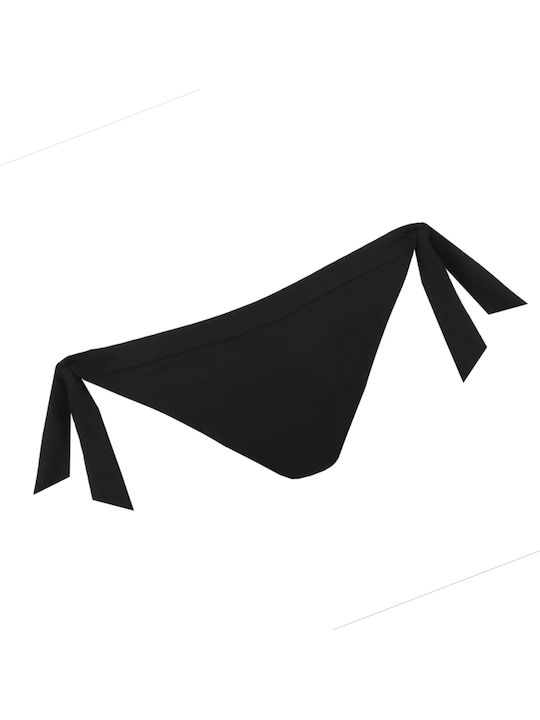 Bikini Slip με Κορδονάκια Μαύρο