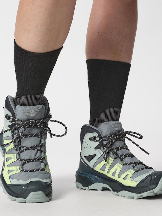 Salomon X Ultra 360 Mid GTX Damen Wanderschuhe Wasserdicht mit Gore-Tex-Membran Graue