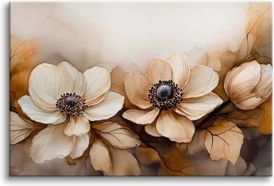 Modern Canvas Painting Living Room Garland Thin Flowers 80x120