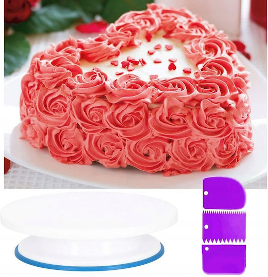 Set de Patiserie Platou Rotativ 137 Piese Șabloane Decorare Torturi