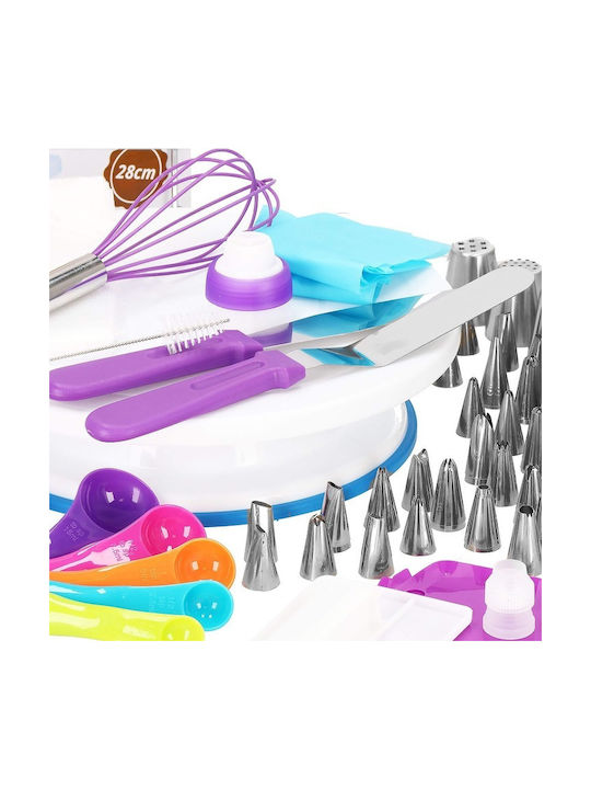 Pastry Set Rotating Platter 137 Pieces Templates Decorating Cakes
