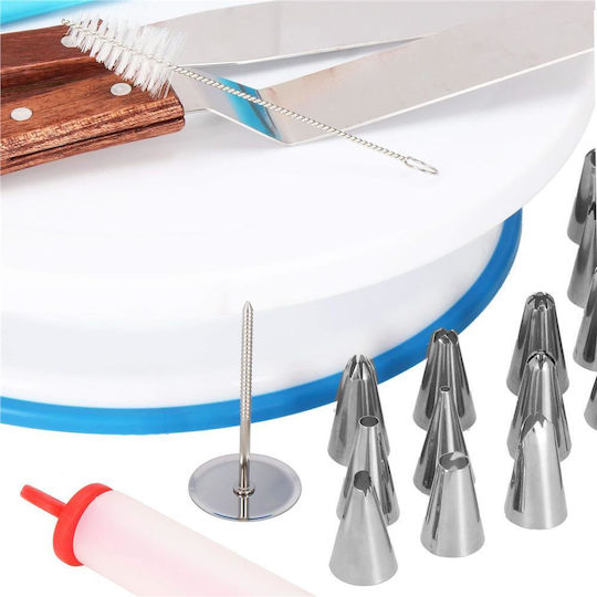 Pastry Set Rotating Platter 37 Pieces Templates Decorating Cakes