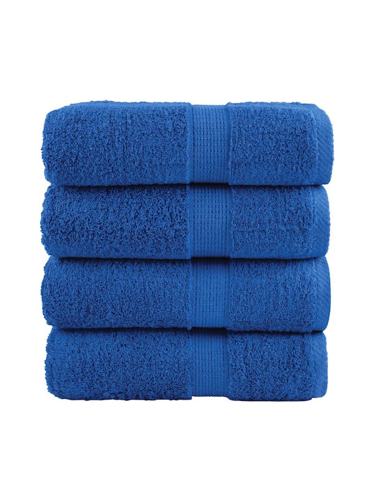 vidaXL Bath Towel Set 4pcs Blue Weight 600gr/m²