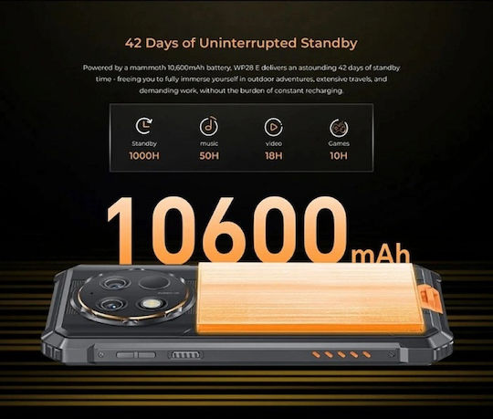 Oukitel WP28E Dual SIM (4/64GB) Ανθεκτικό Smartphone Μαύρο