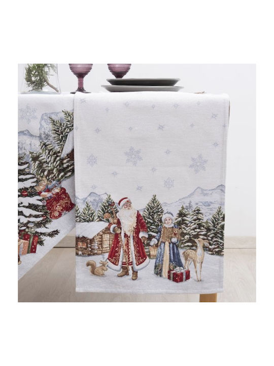 Dimeco Christmas Tablecloth Runner Gray L35xW100cm.