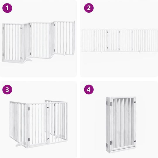 vidaXL Divider Dog in White Color 300 x 90 x 300cm
