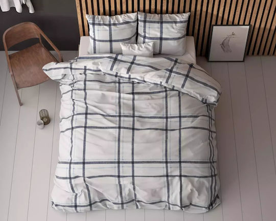 Sleeptime Duvet Cover Set Queen with 2 Pillowcases 240x220 White