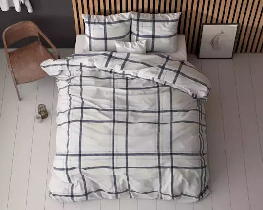 Sleeptime Set Husă de Pilotă Single cu Față de Pernă 140x220 Alb
