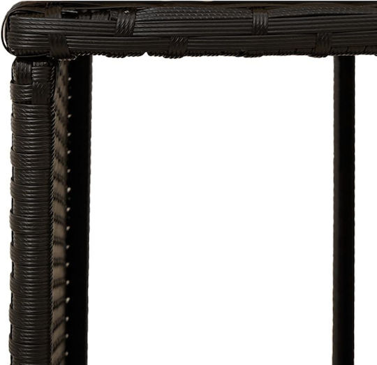 Cadru Jacuzzi Negru Ratan Sintetic + Lemn Masiv de Acacia Negru 3270644