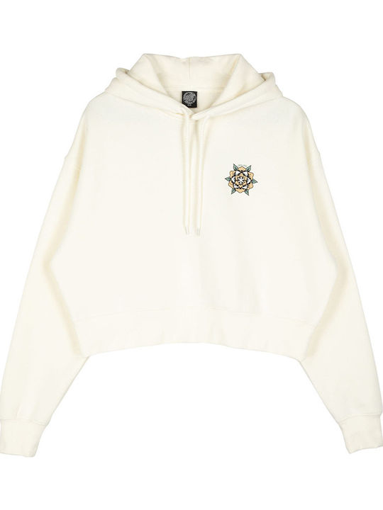 Santa Cruz Sweatshirt Offwhite, White, Beige with Hood