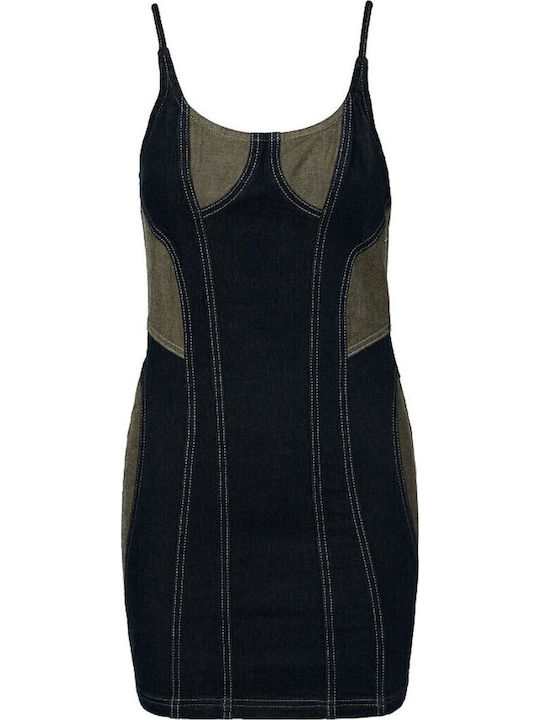 Rochie Mini Din Denim Albastru Închis