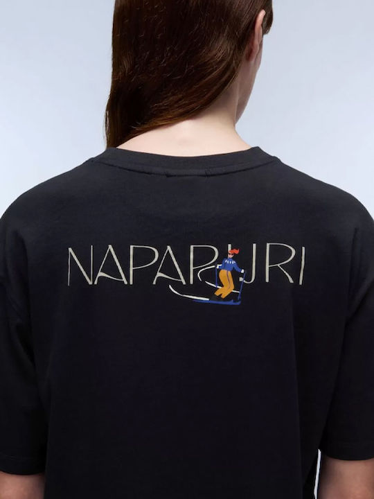 S-bise Дамски Атички T-shirt Черно