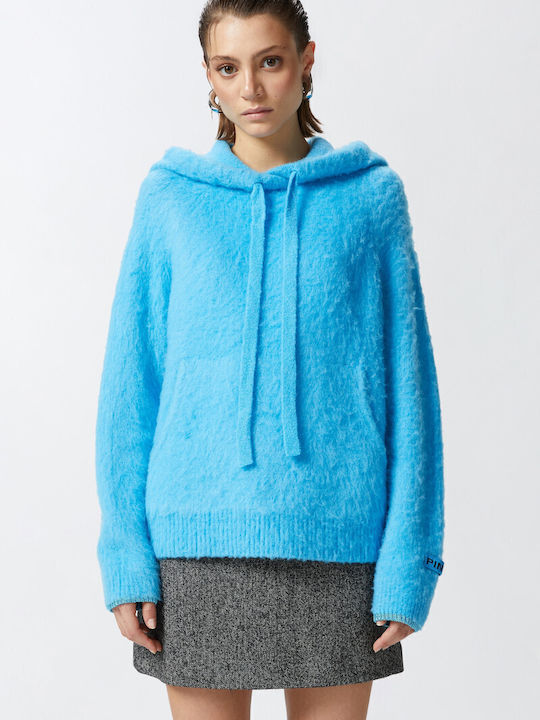 Bobtail Women's Long Sleeve Sweater with Hood Ciel