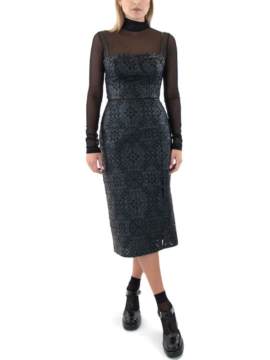 Damen Korsett Bluse Black