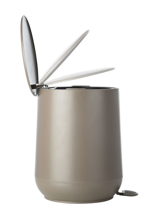 Estia Fjord Plastic Toilet Brush and Basket Set Soft Close 5lt Beige