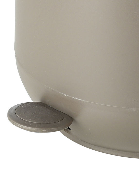 Estia Fjord Plastic Toilet Brush and Basket Set Soft Close 5lt Beige
