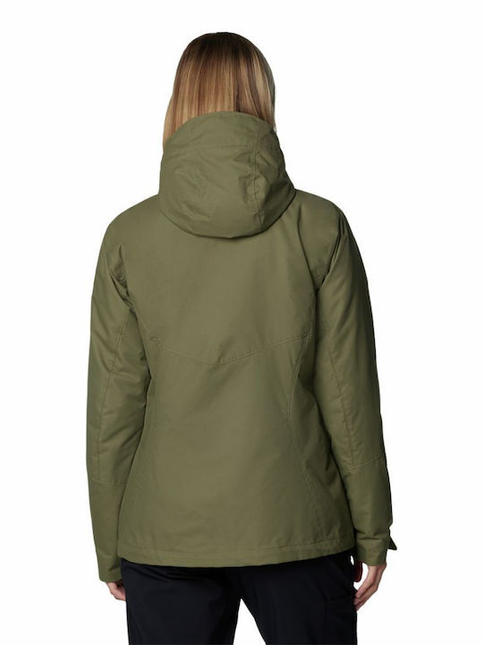 Bugaboo Κοντό Γυναικείο Μπουφάν για Χειμώνα Stone Green