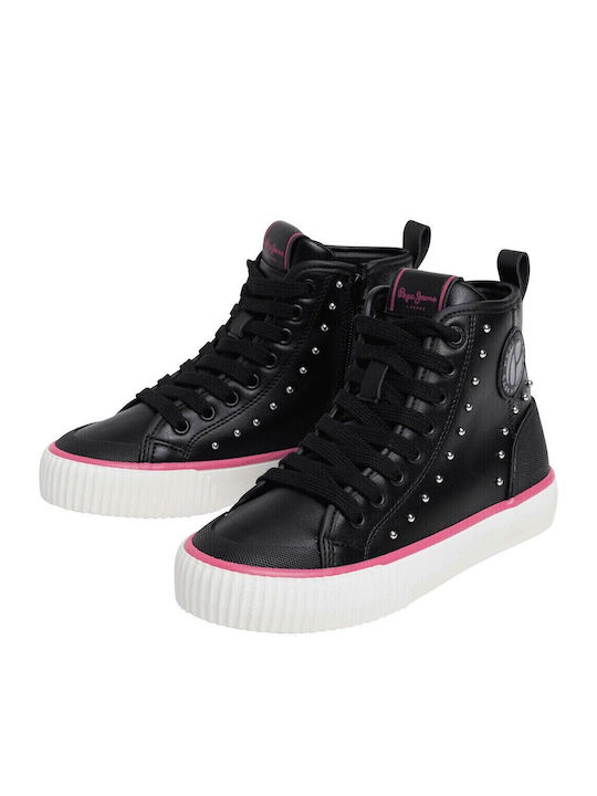 Παιδικά Sneakers High Μαύρα