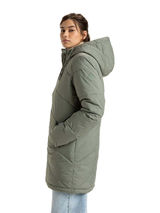 Roxy Women's Short Lifestyle Jacket for Winter Agave Green