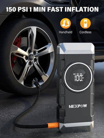 Nexpow Φορητός Εκκινητής Μπαταρίας Αυτοκινήτου 12000mAh με Power Bank / USB / Φακό 12V
