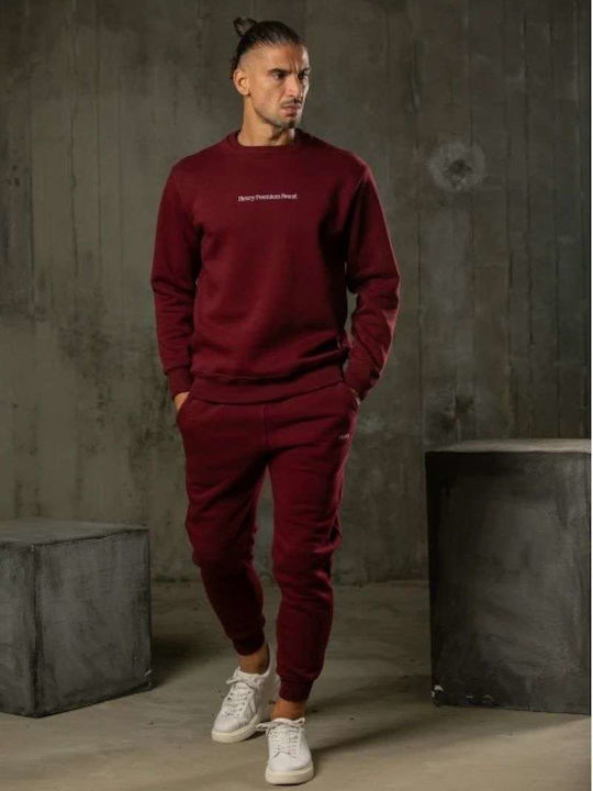 Henry Clothing Men's Sweatpants with Rubber bordeaux