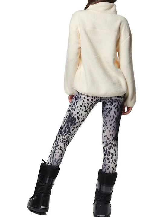Women's Cardigan with Zipper Off White