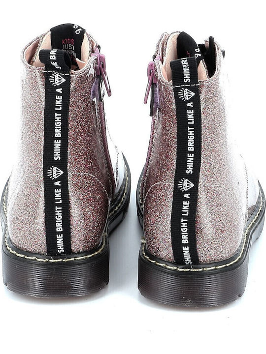Kids Boots with Zipper Purple