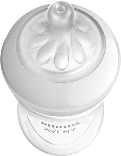 Philips Plastic Baby Bottle Natural Response Anti-colic with Silicone Teat for 1+ Months White 330ml