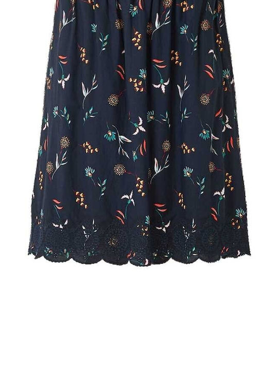 s.Oliver High-waisted Midi Skirt in Navy Blue Color